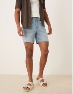 Comfortable Tony loose fit denim shorts in grey