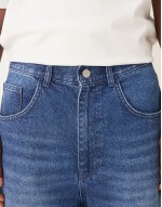 smart bermuda crop linen blend shorts in light grey