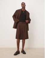 double breasted slim suit with linen in ecru